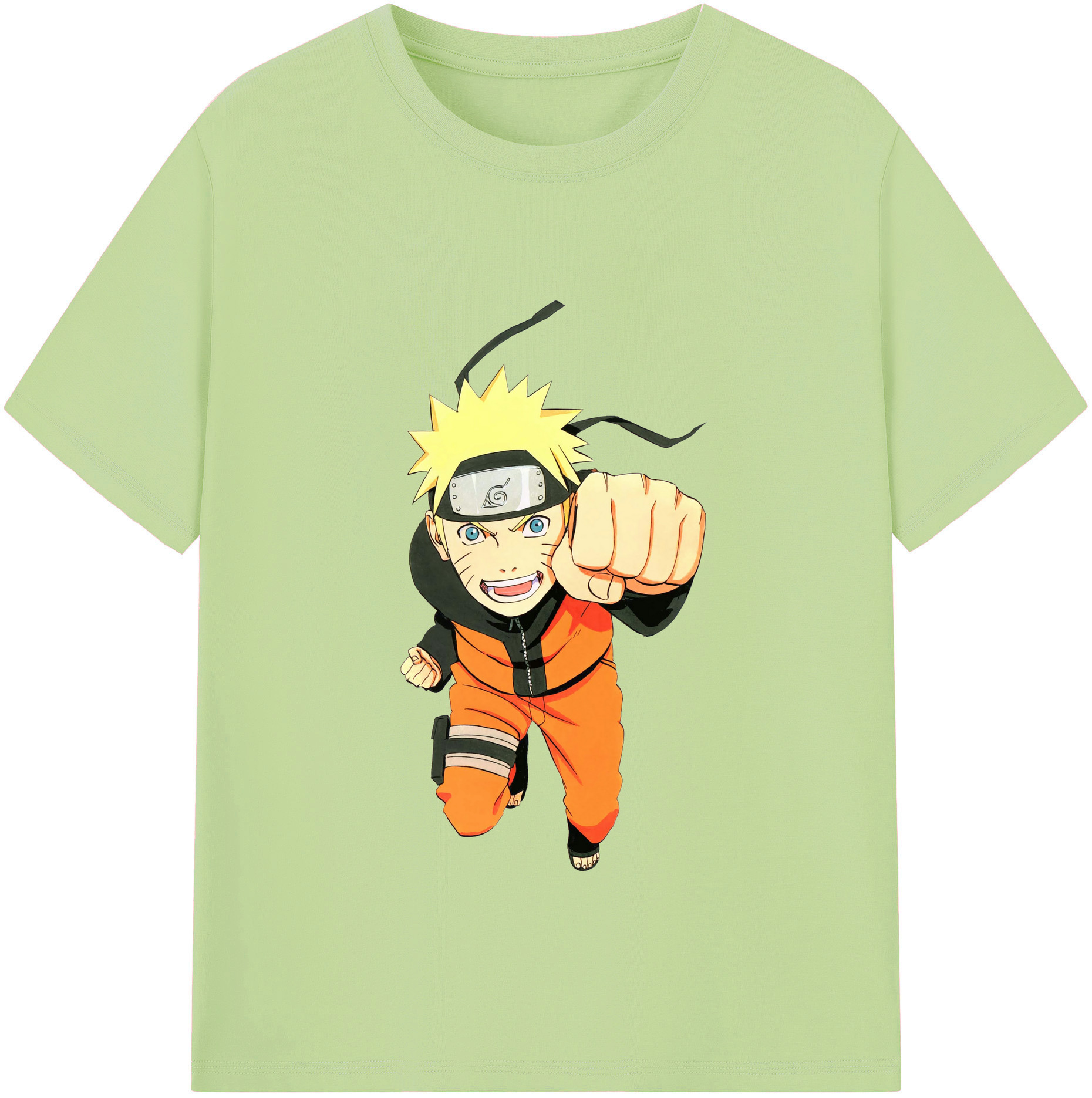 （画像用） NARUTO -ナルト- うずまき ナルト Uzumaki Naruto 綿100％半袖Tシャツ（フロントプリント）